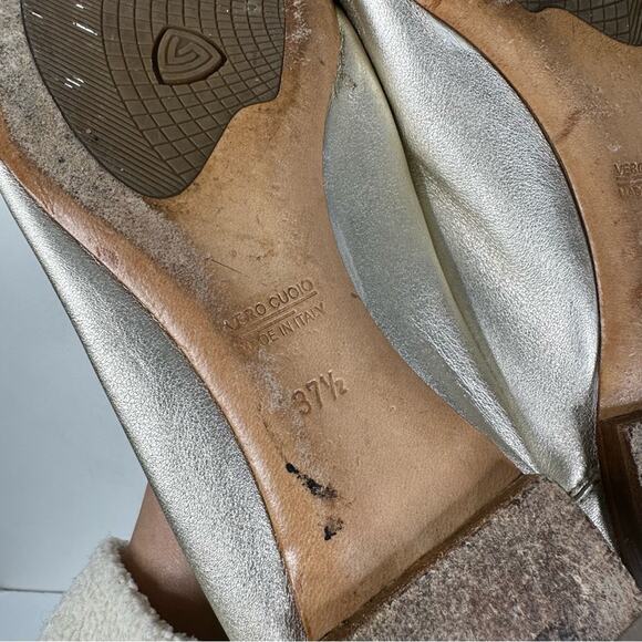 AGL Monika Cap Toe Buckle Slip On Ballet Flats Size 37.5/ 7.5 - Picture 6 of 7